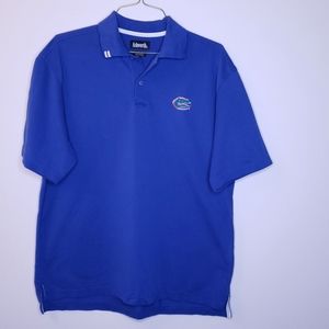 LARGE Florida Gators Polo Shirt Royal Blue 100% Cotton Size LARGE 42 44 Vintage